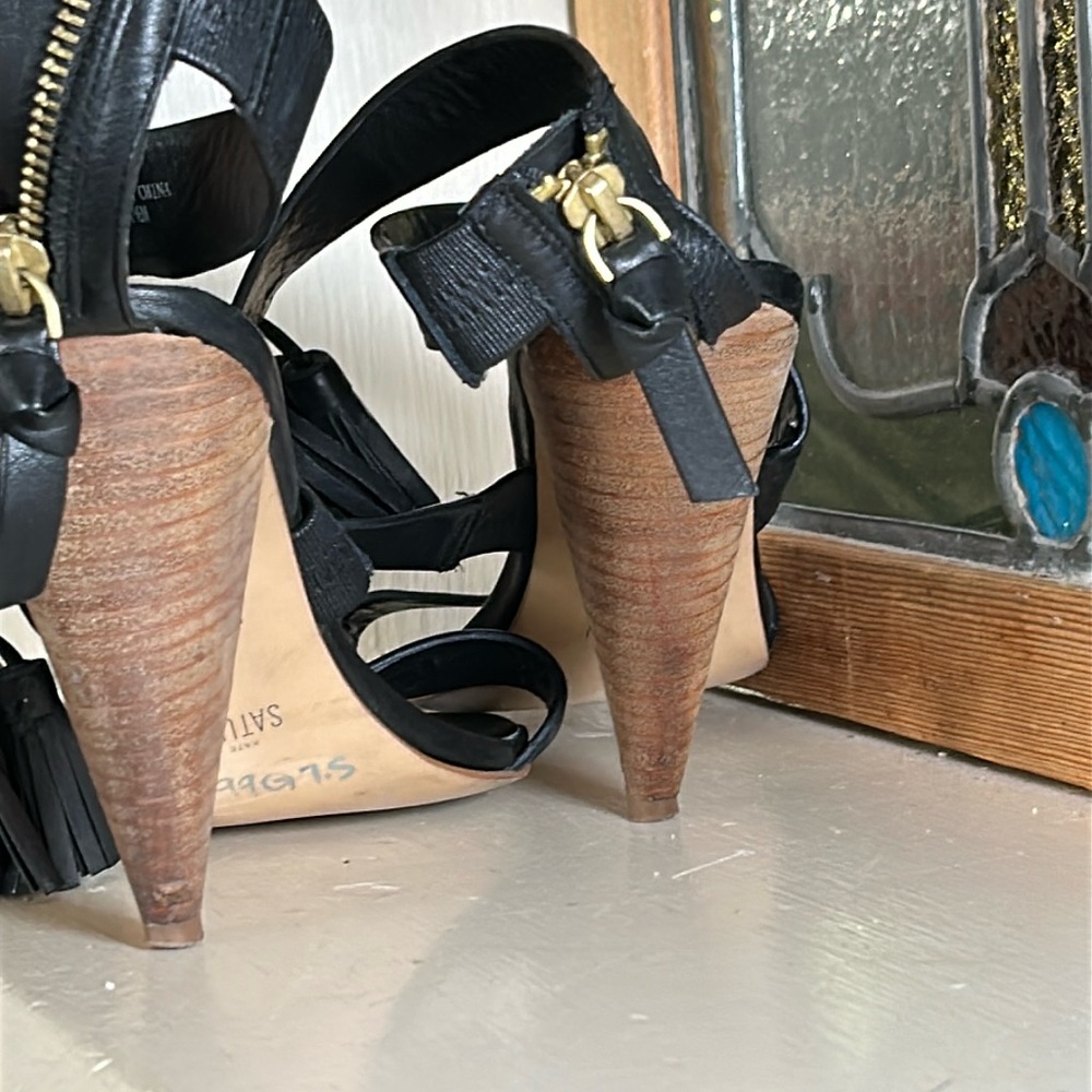 Kate Spade Black Tassel Sandals - Picture 5 of 8